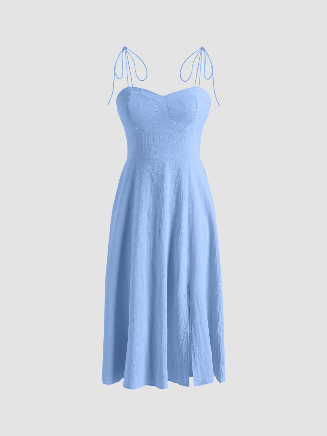 Solid Corset Midi Dress