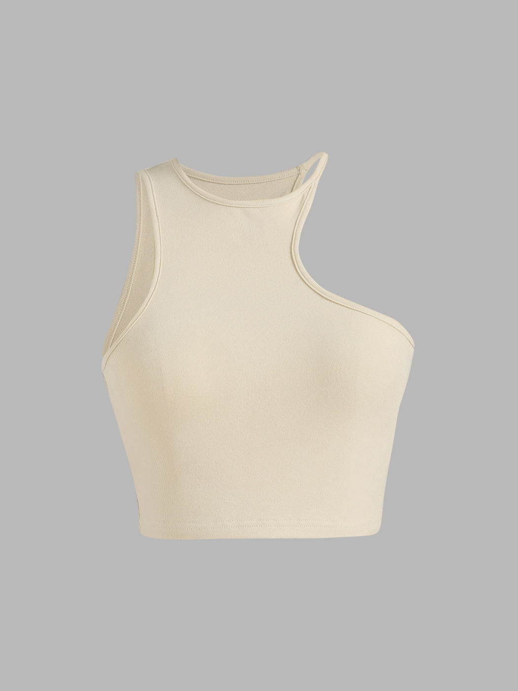 Asymmetrisches Tanktop mit solidem Ausschnitt