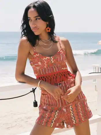  Boho Geometrische Kurze Shorts