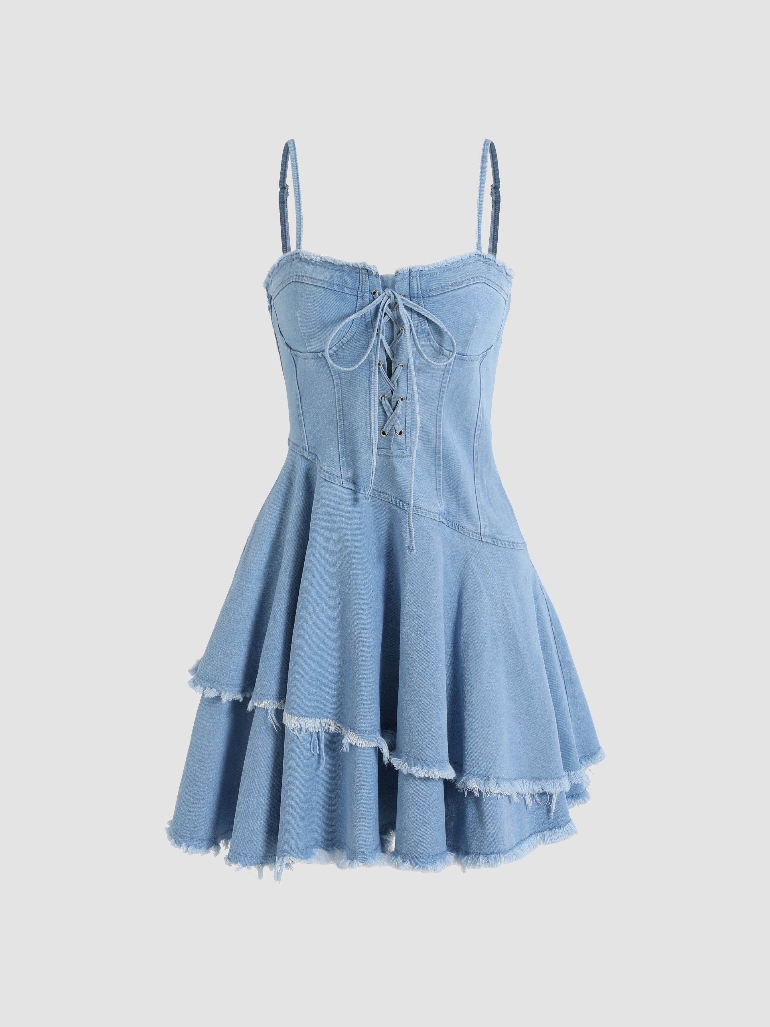 strapless denim mini dress Letting It Go (Light Denim) · NanaMacs For Love and Lemons Moving Sale Size:32/30