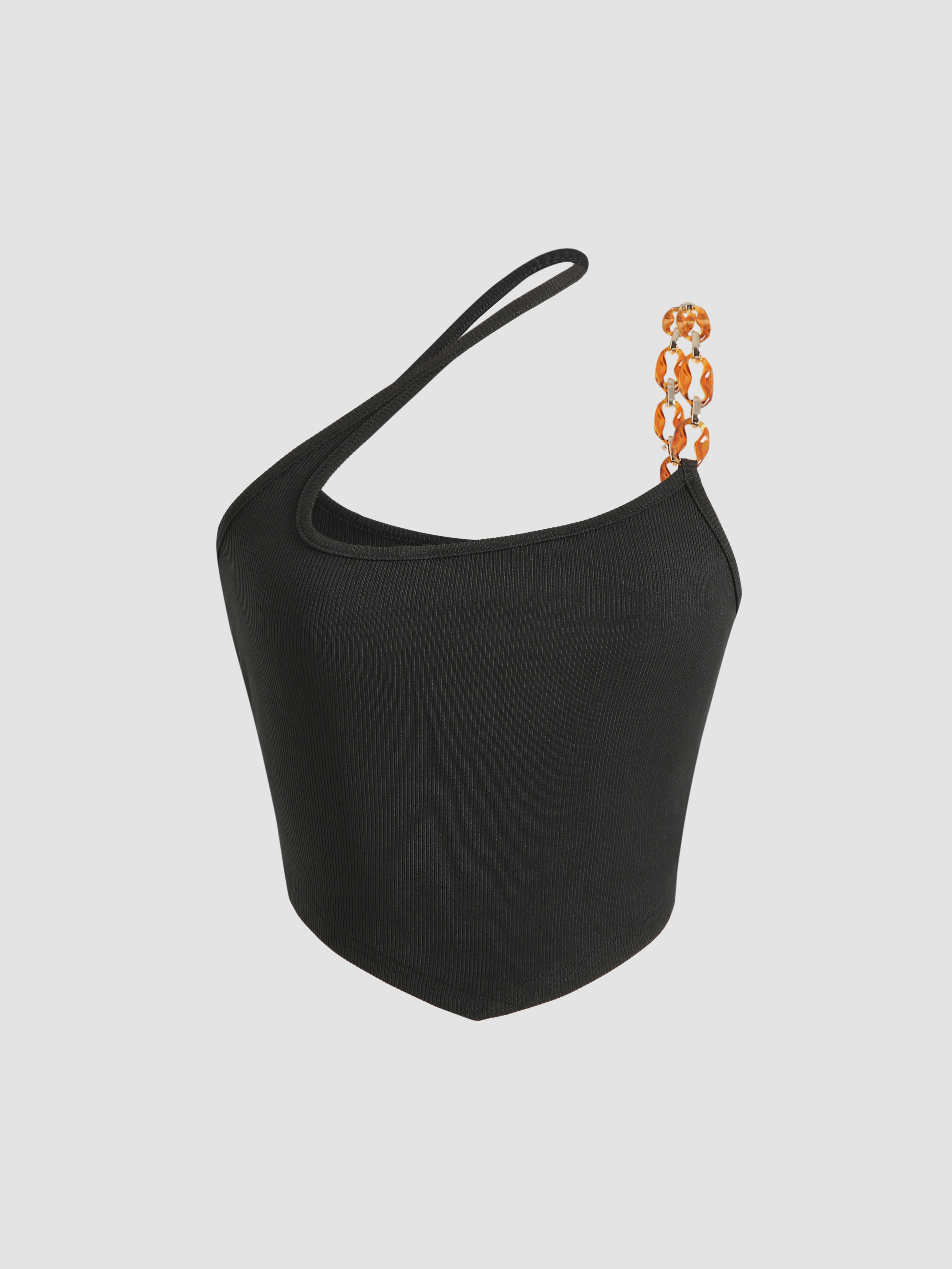 Solid Chain Rib Tank Top