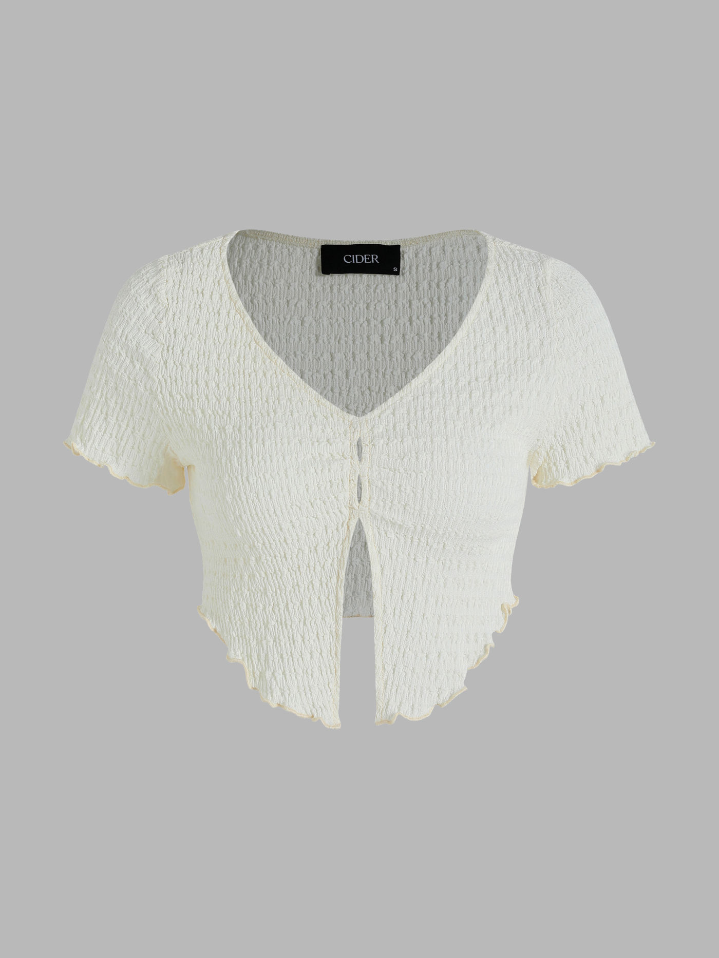 Crop-Top mit fester Textur