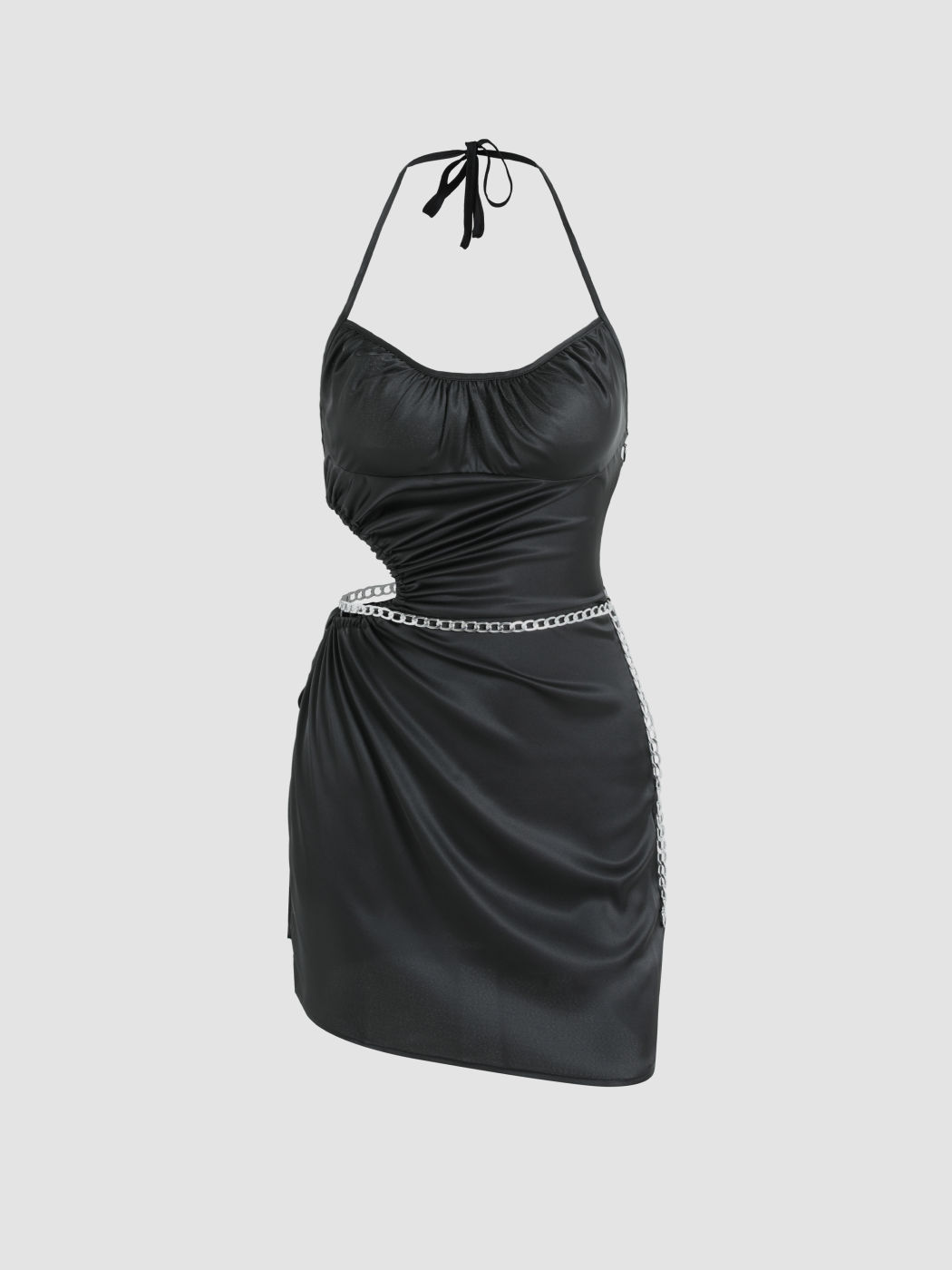 Cut Out Mini Ruched Dress