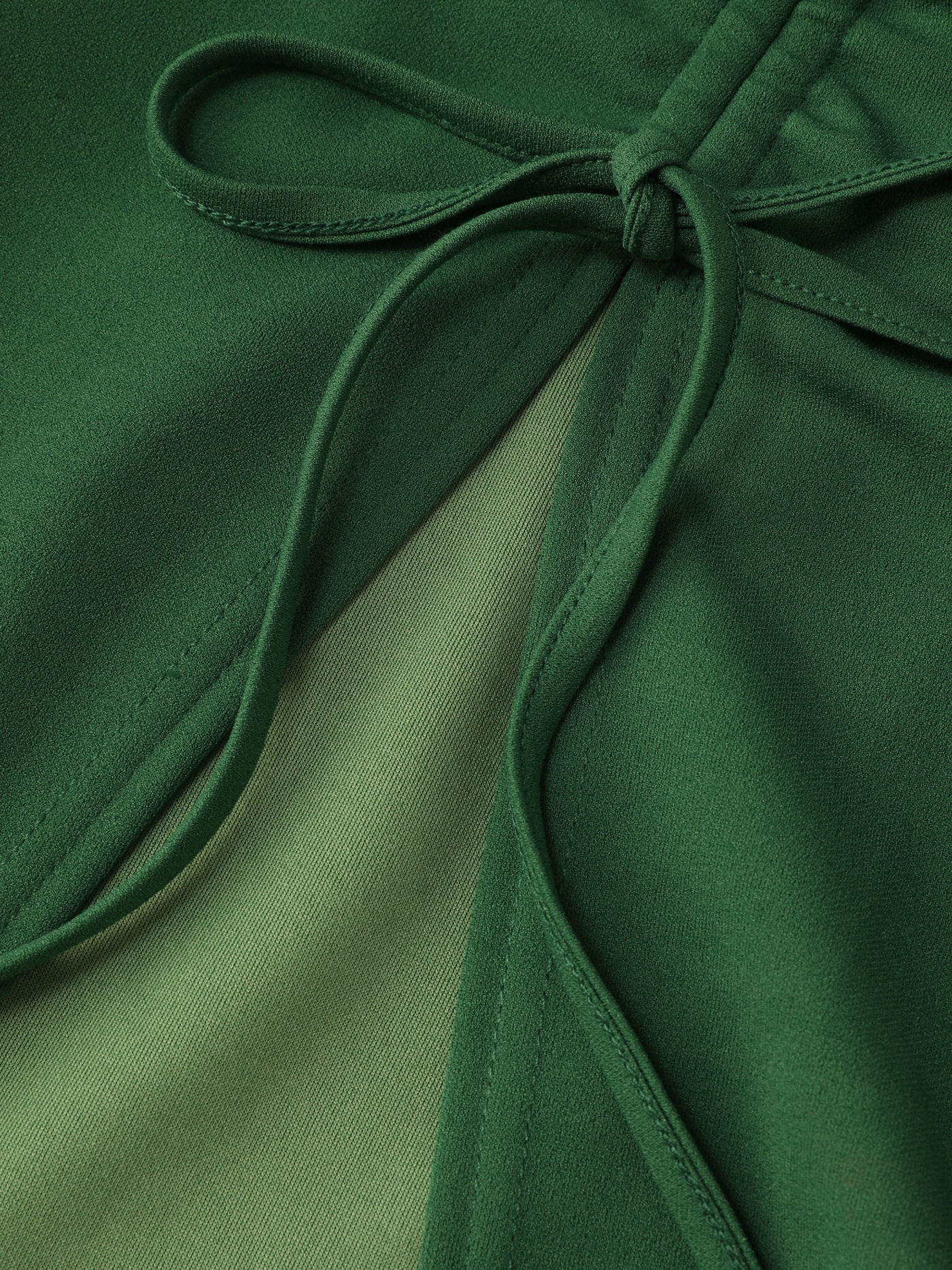 Solid Drawstring Midi Dress