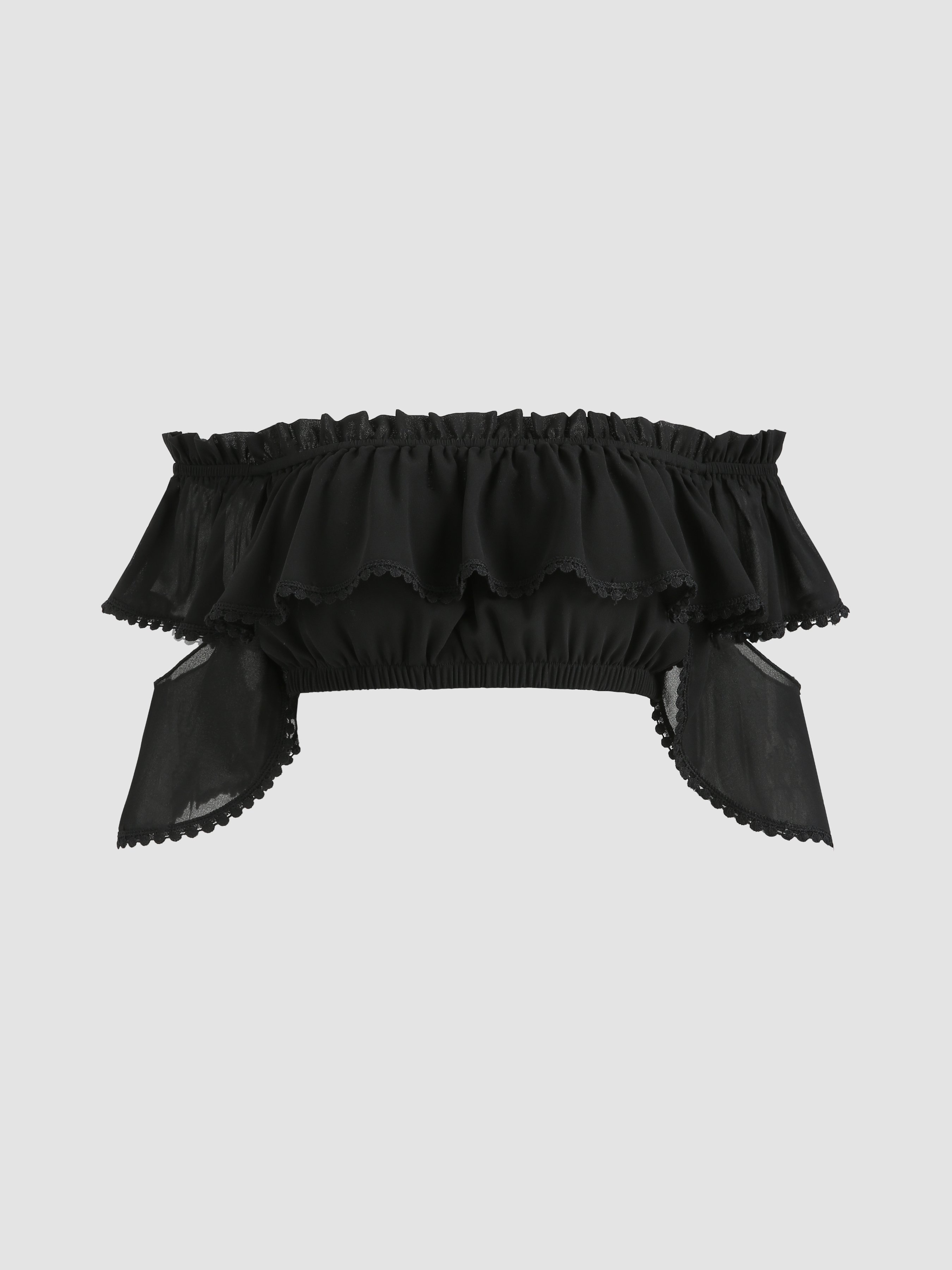 Ruffle Off-shoulder Crop Top