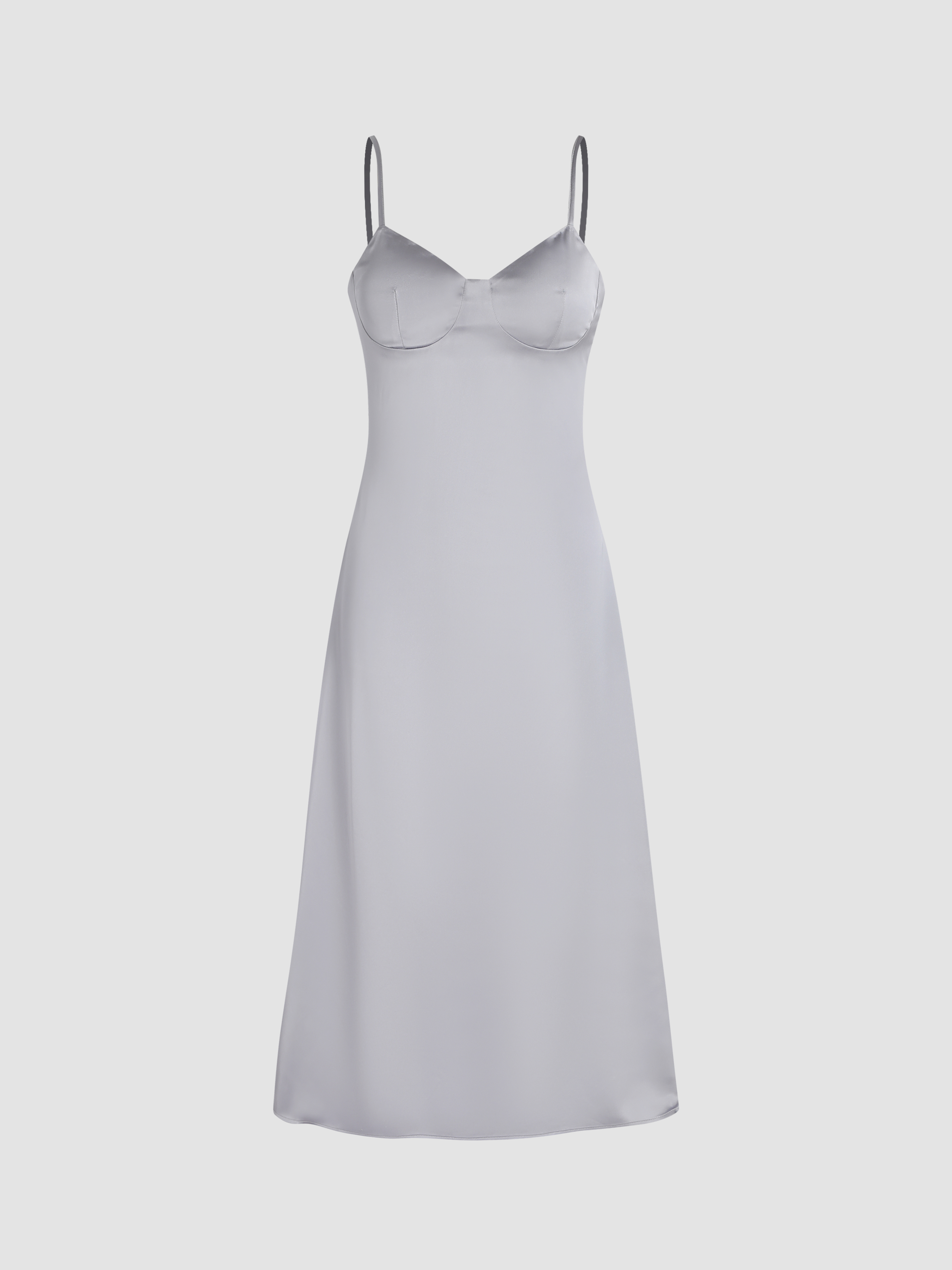 Backless Satin Midi Dress Cider