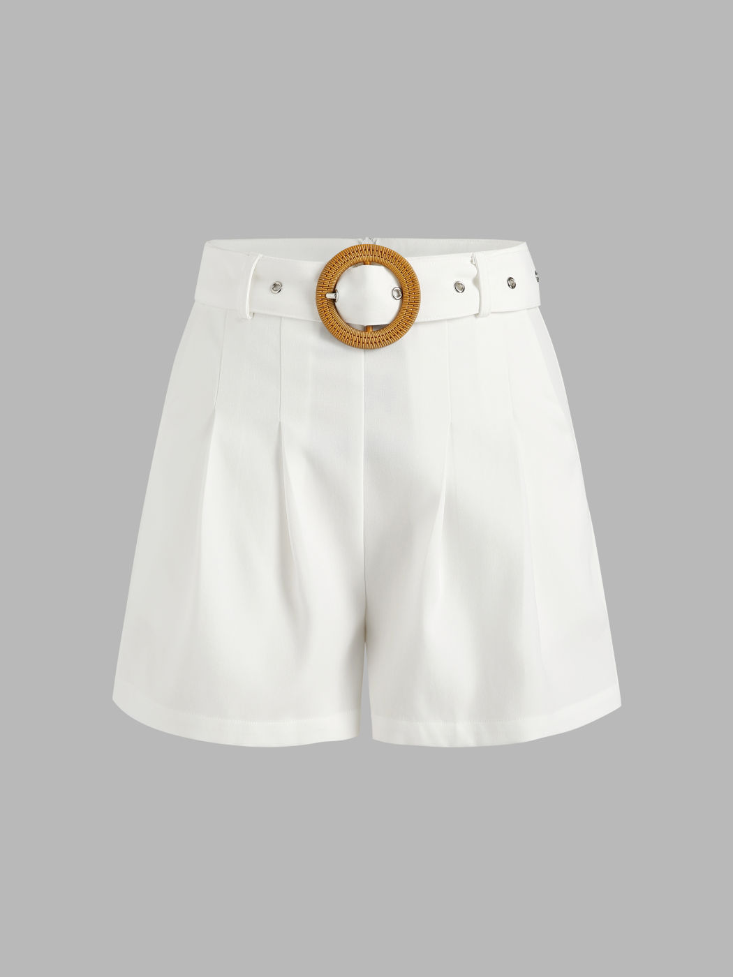 Solid Mini-Shorts mit Gürtel