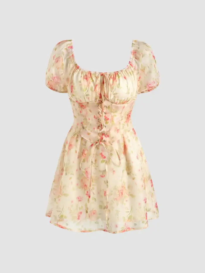 white christmas dresses Sunflower Corset Dress main image 0