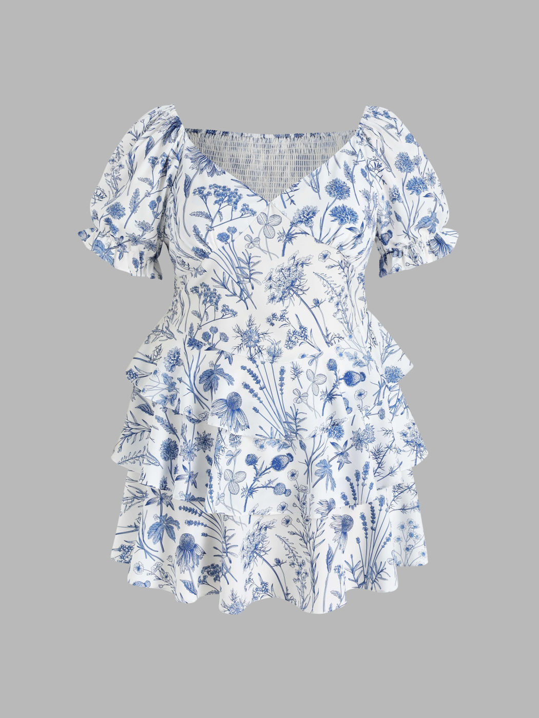 Sommerliebe Blumen Kurze Kleider Kurve & Plus