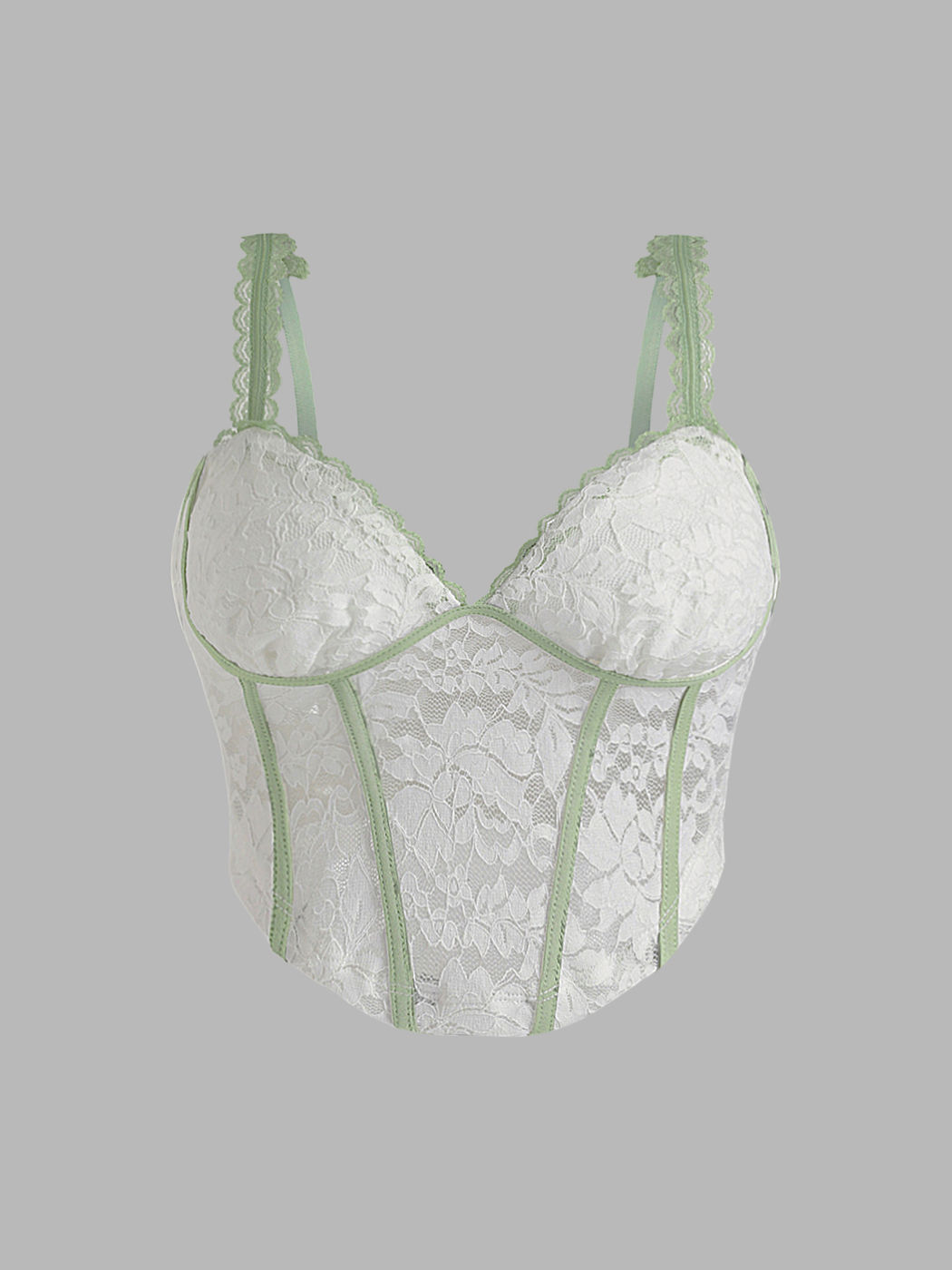 Floral Lace Corset Tank Top Curve & Plus Cider