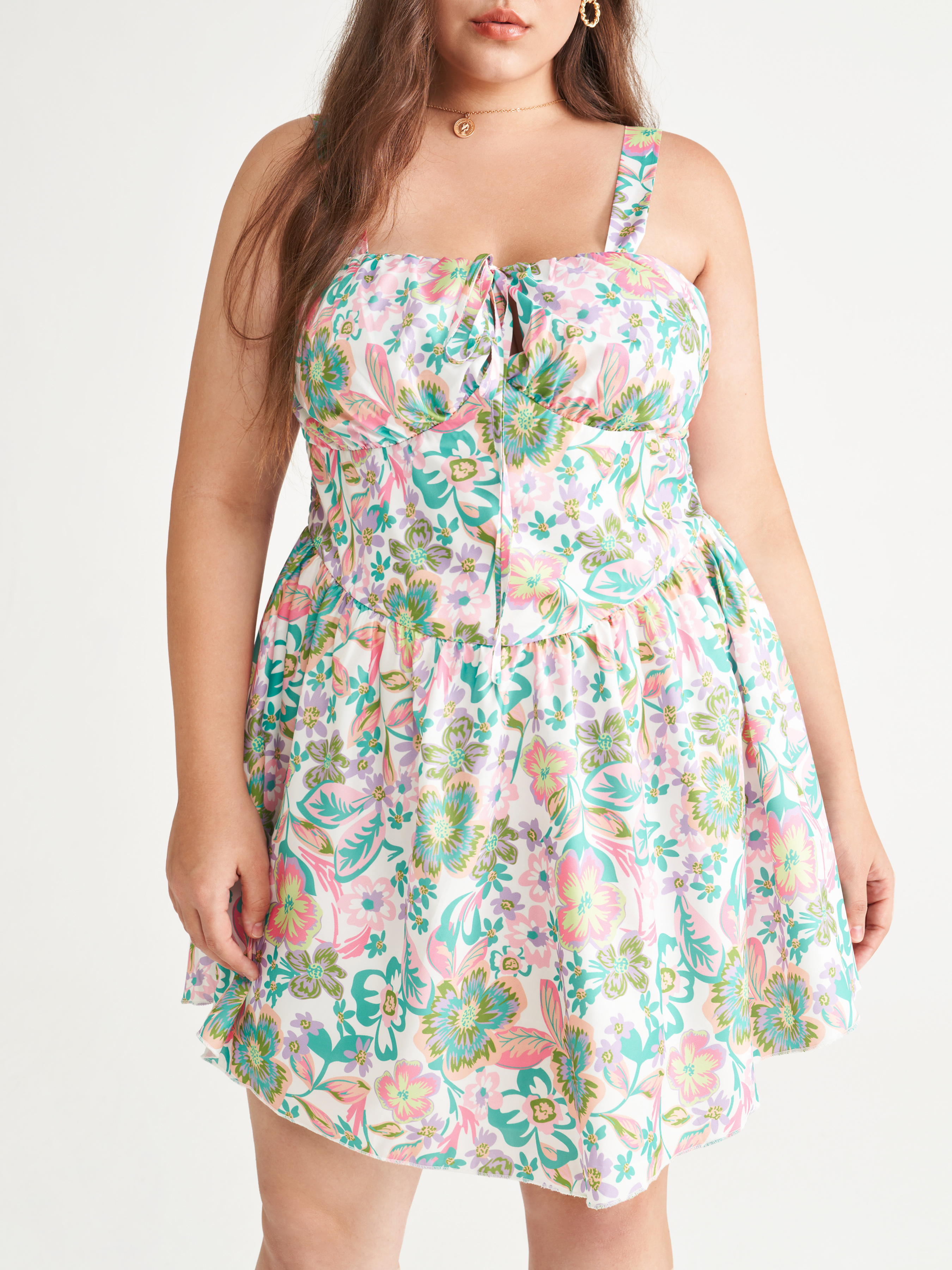 Curve \u0026 Plus Floral Cami Dress - Cider