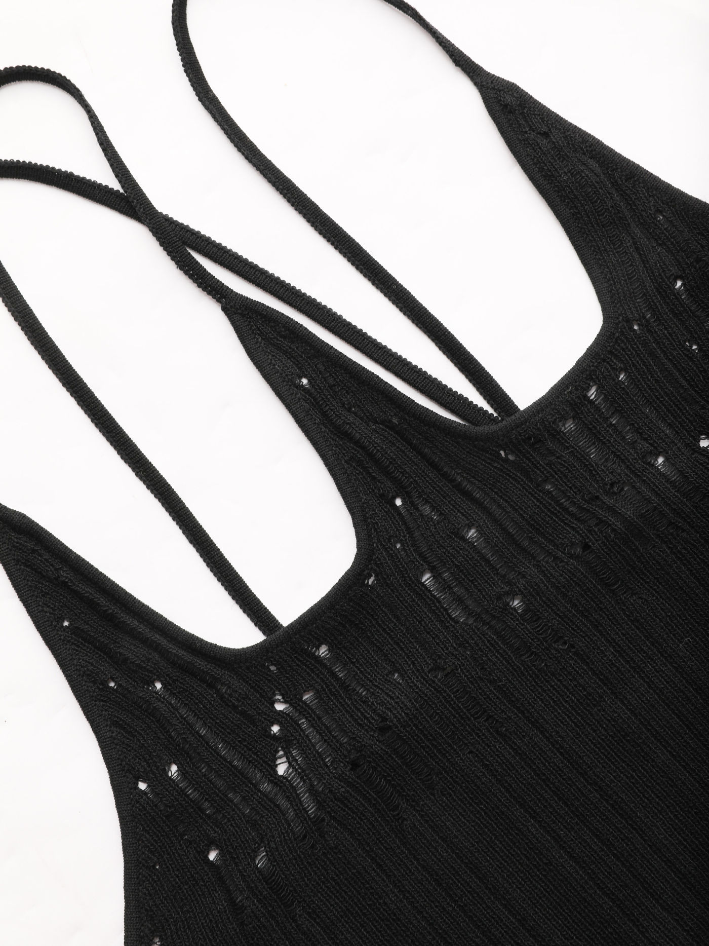 Knit Ripped Mini Dress