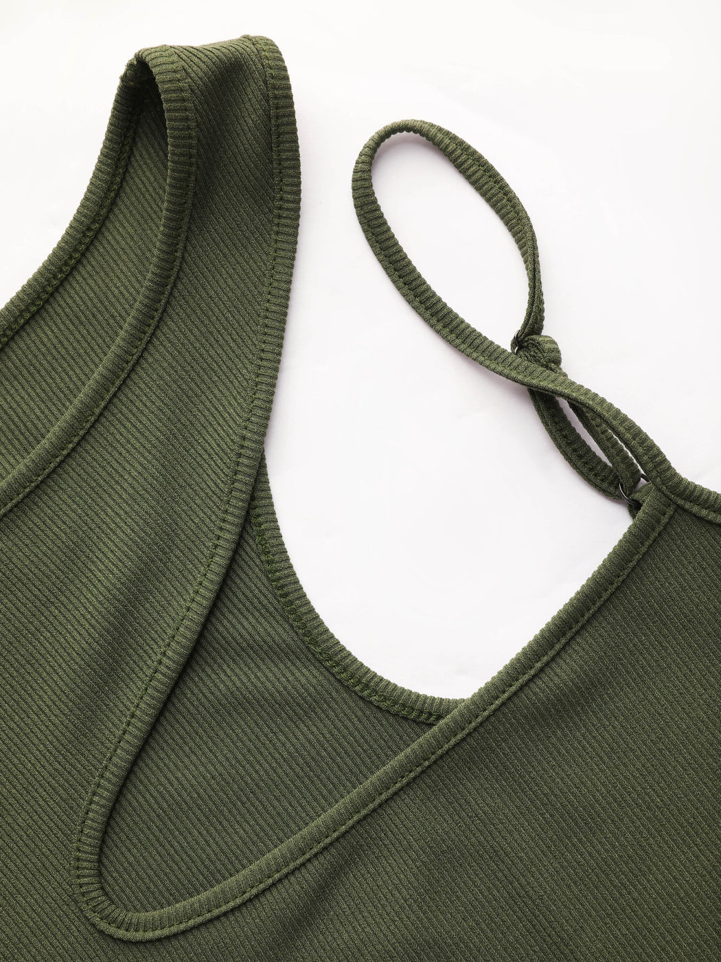  Solids Rippenausschnitt Crop Tank Top