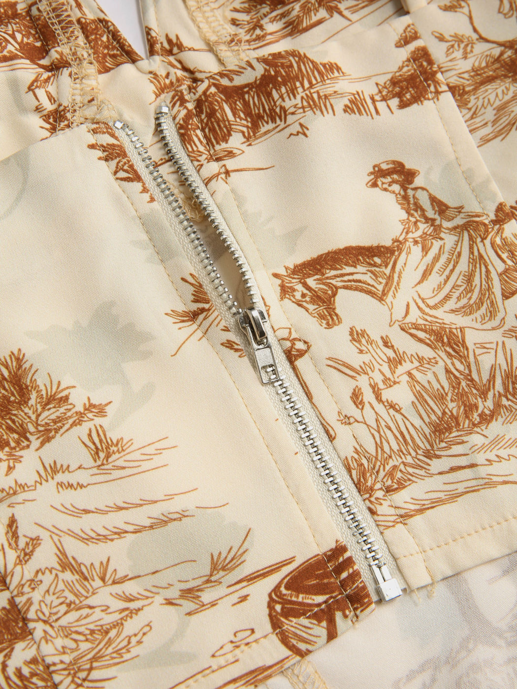 Toile de Jouy  Corset Crop Top