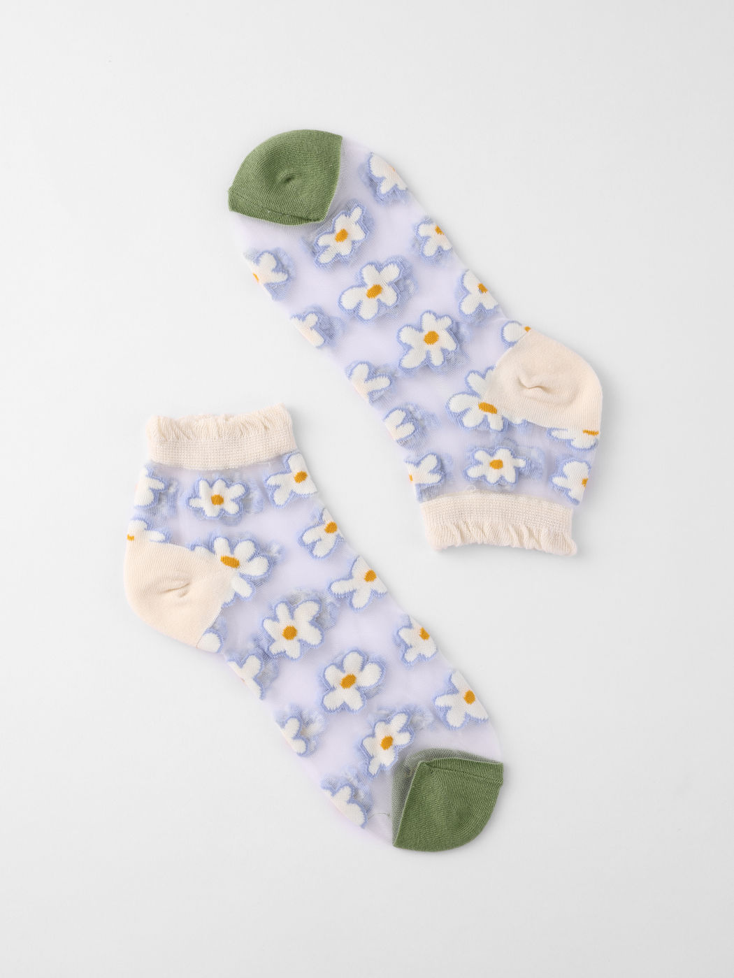 Floral Mesh Colorful Socks