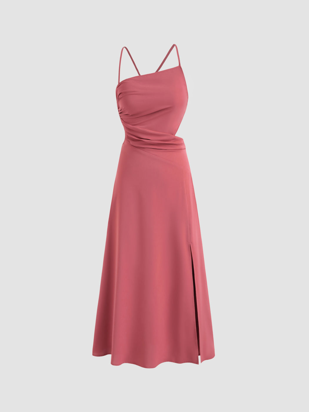 Festes gerüschtes rückenfreies Kleid