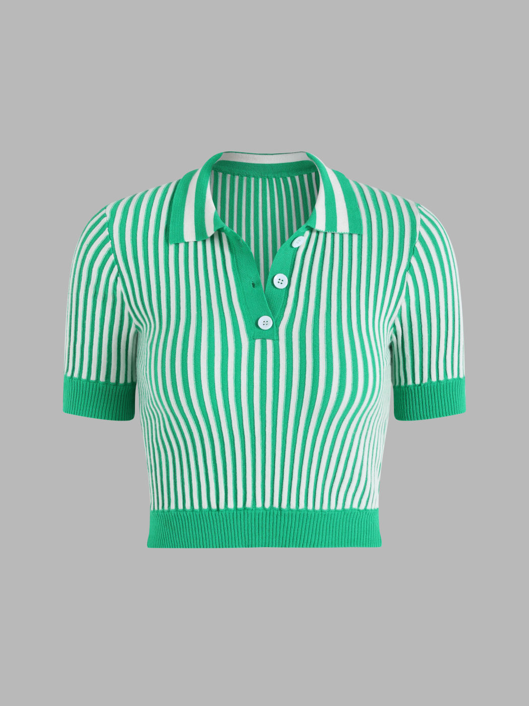 Striped Knit Slim Top Cider