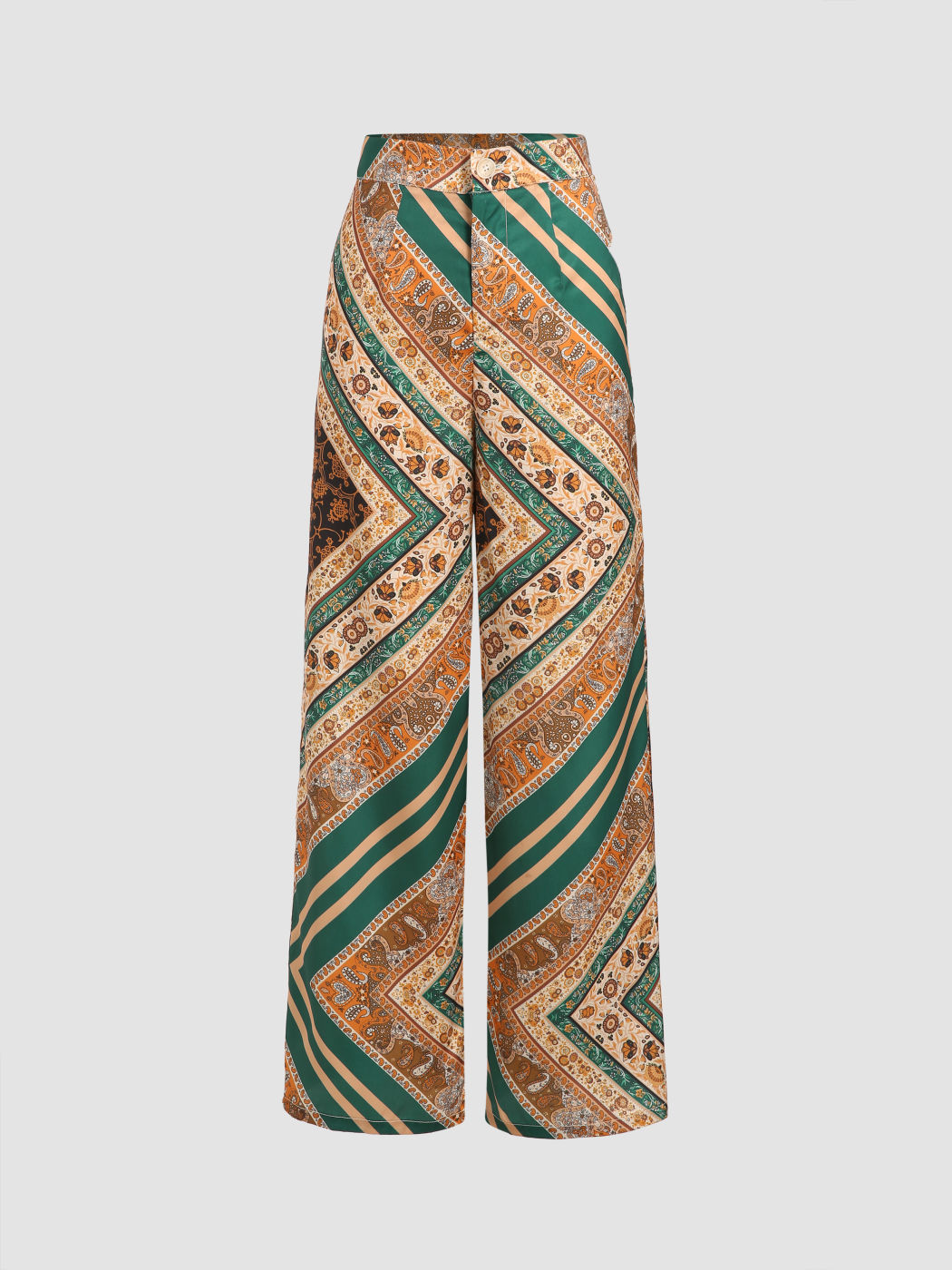 Hose mit weitem Bein und Blumenmuster und Geo-Print