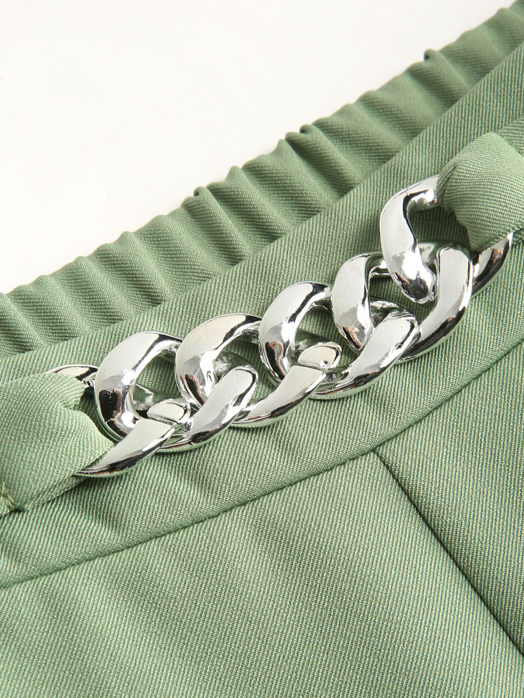 Chain Detail Straight Leg Pants