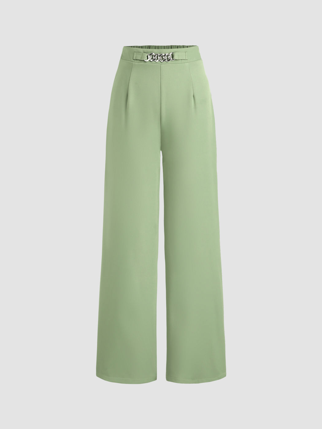 Chain Detail Straight Leg Pants
