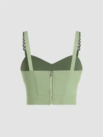  Crop Top mit Ketten-Detail