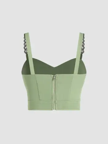  Top Corto con Detalle de Cadena