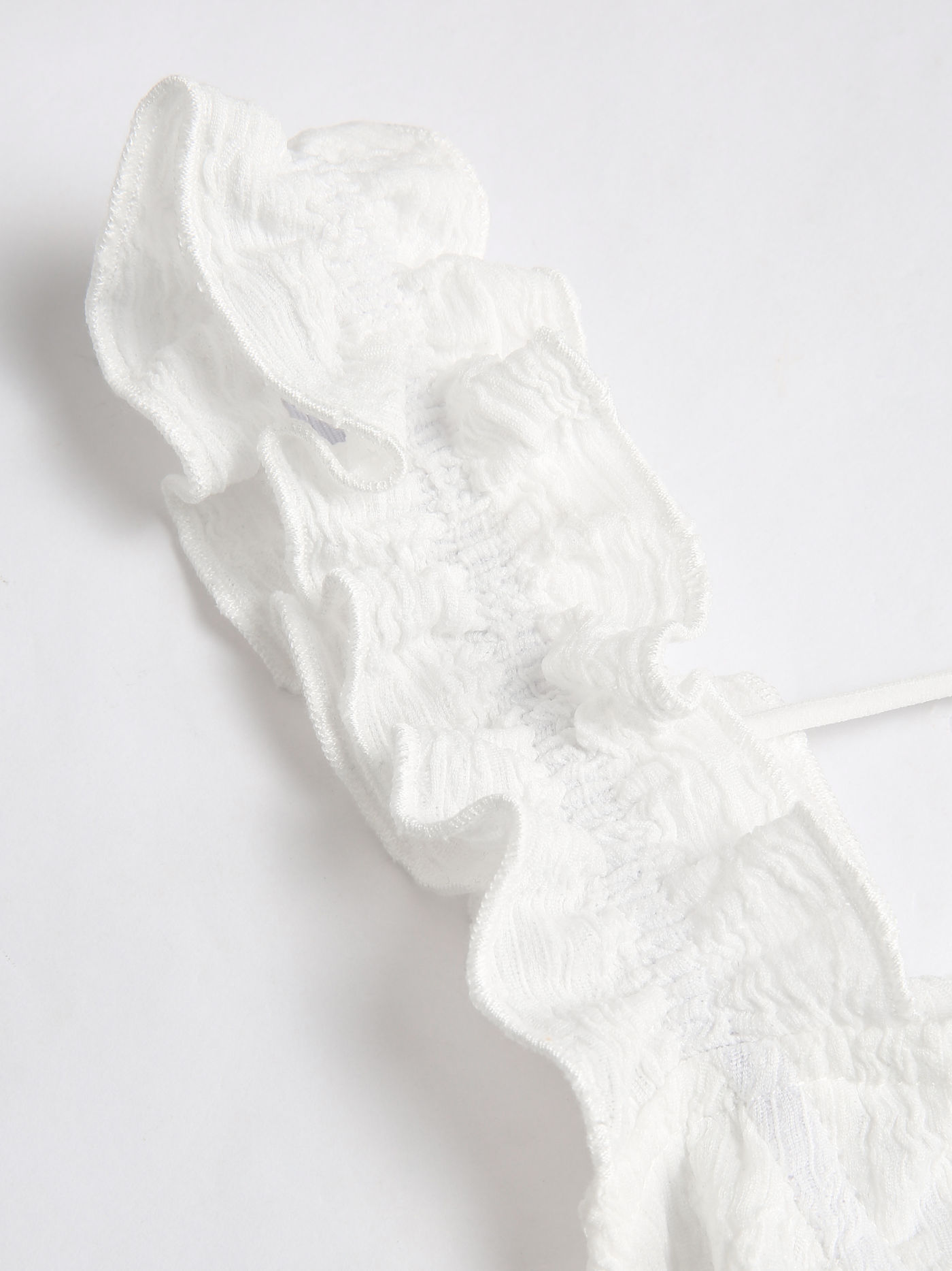 Solid Texture Ruffle Tank