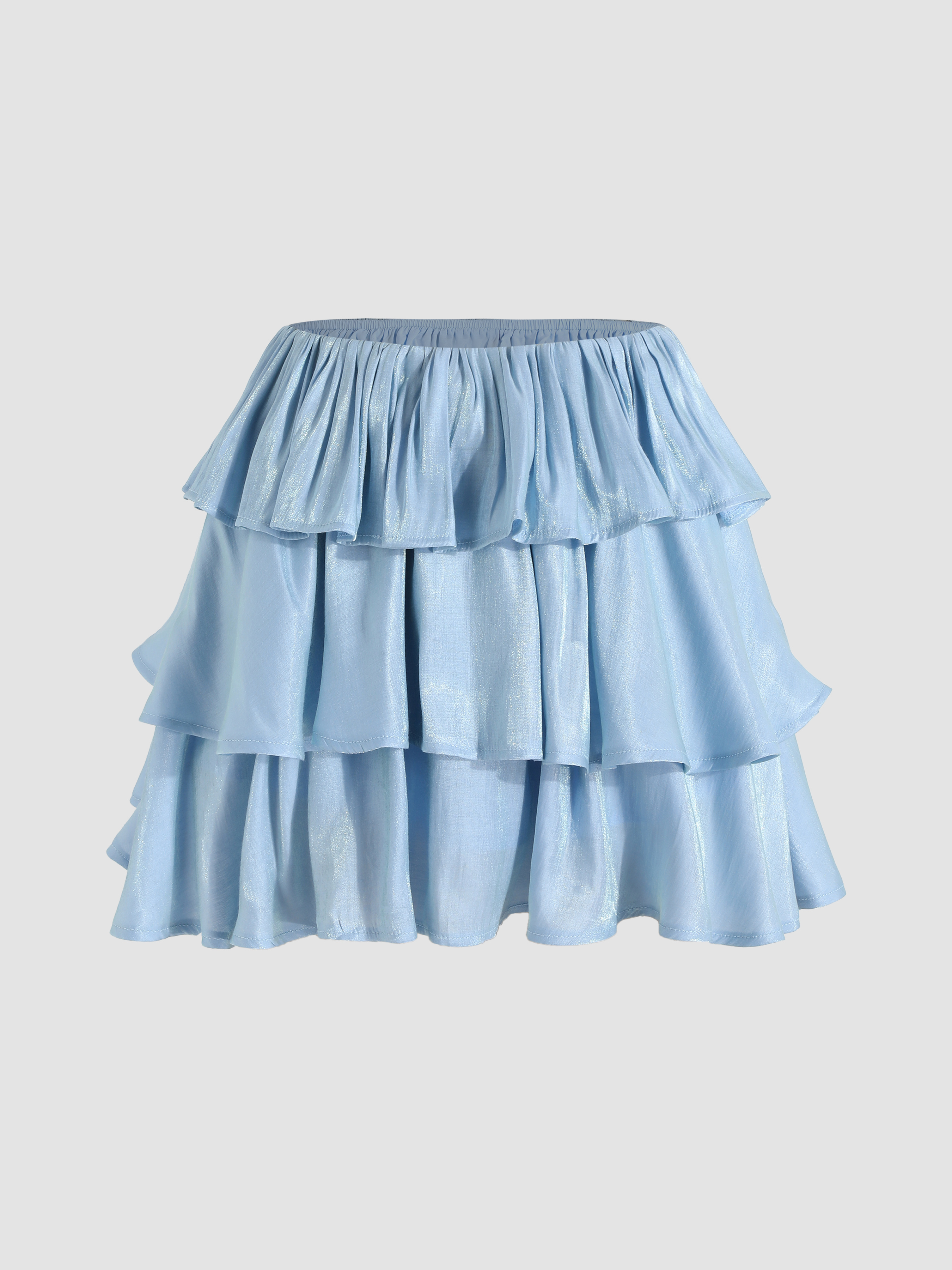 Blue flowy 2025 mini skirt