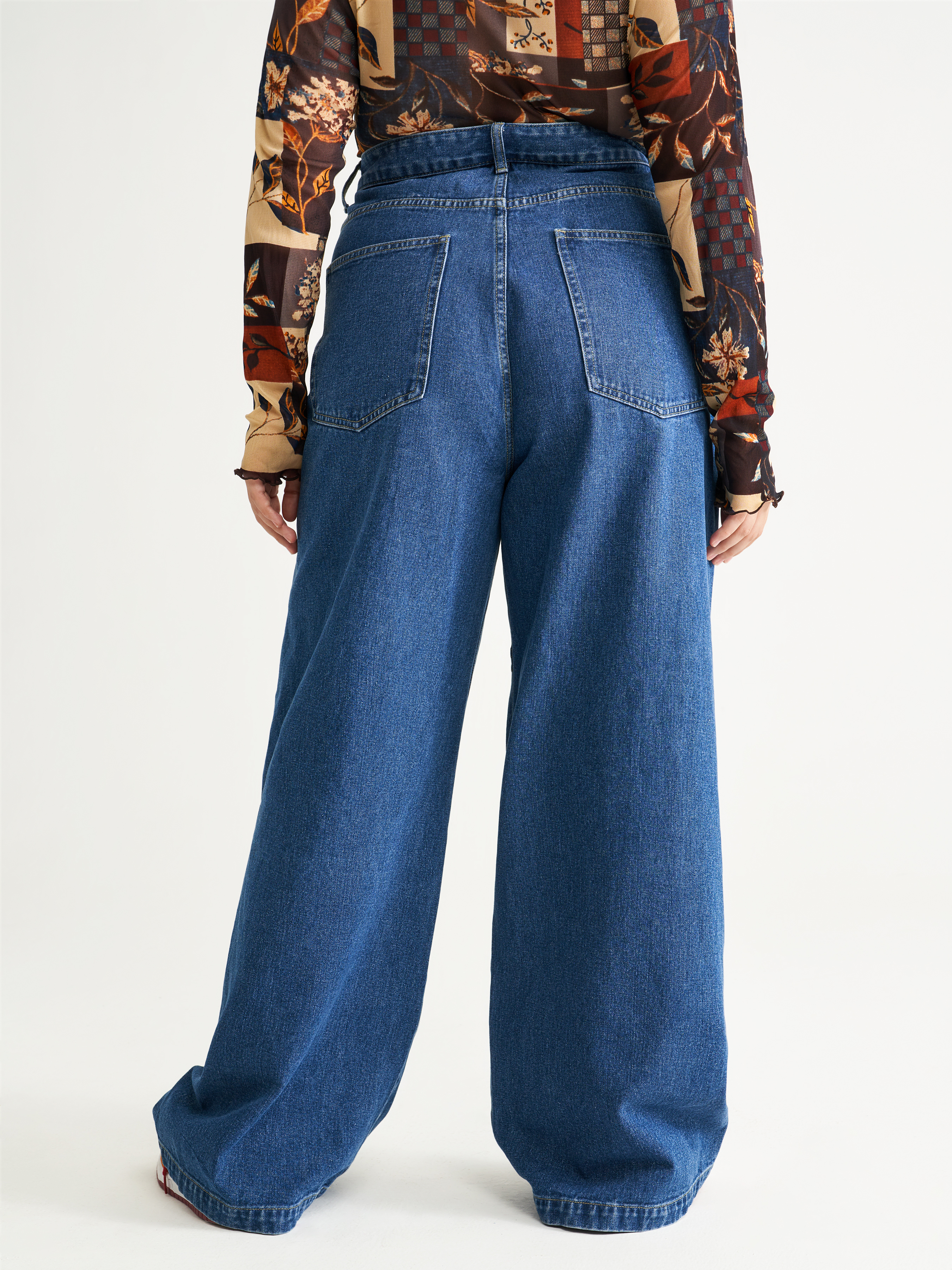 Cool Carpenter Wide Leg Jeans Curve & Plus For Daily Casual