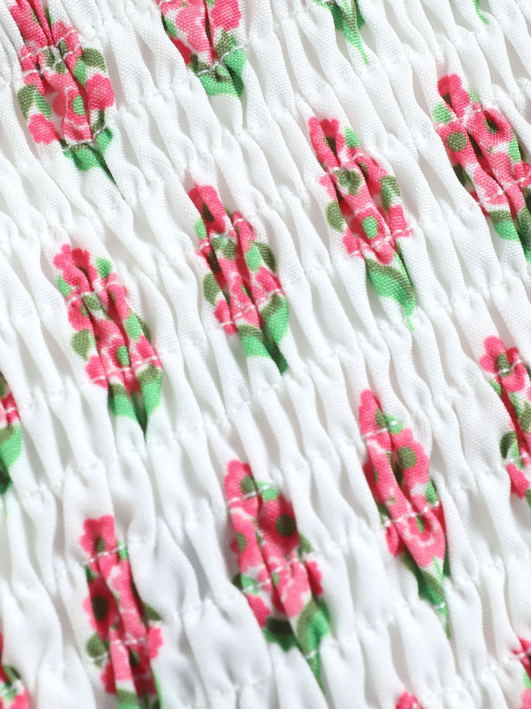 Strawberry Shirred Mini Dress