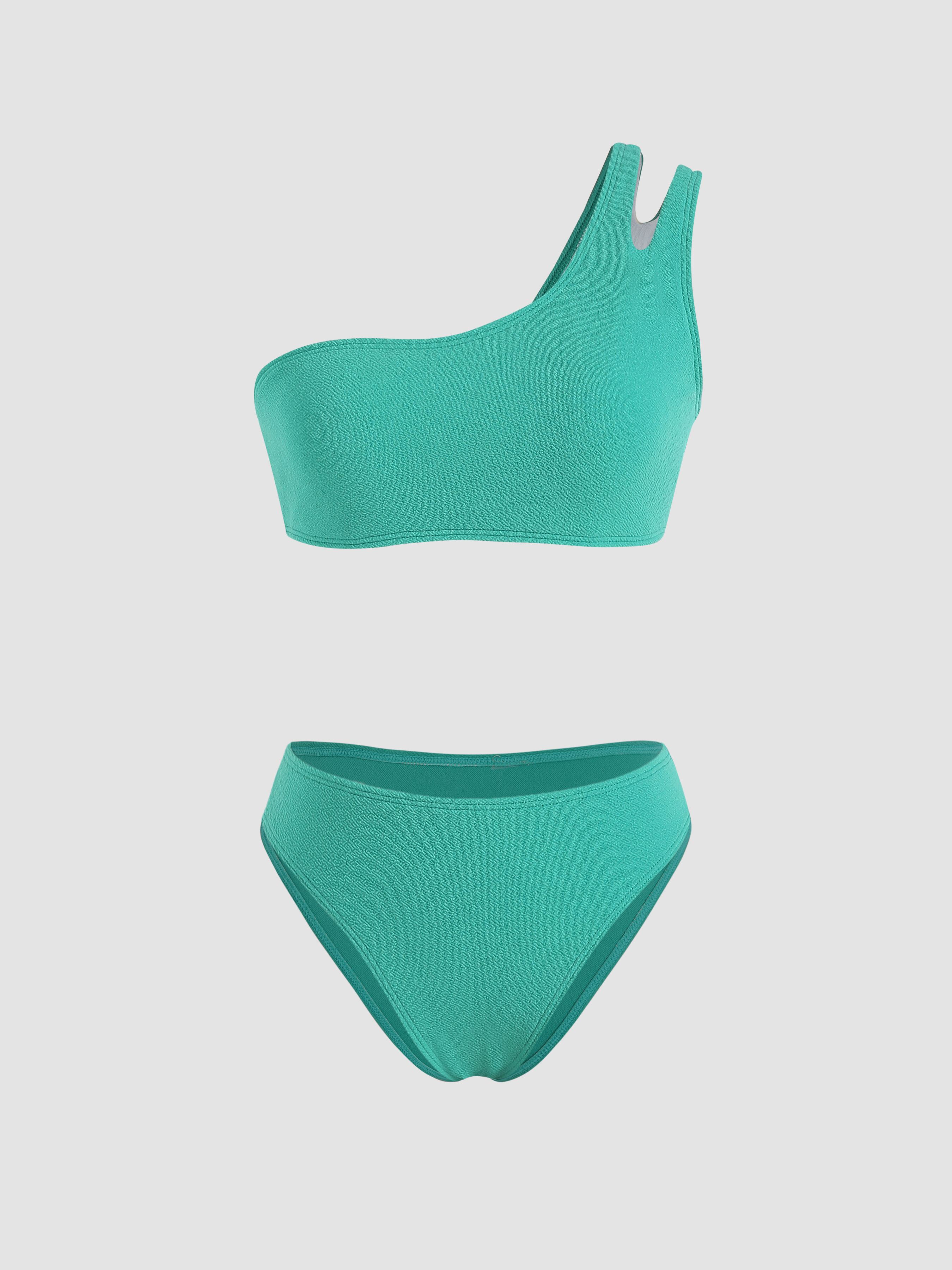 ソリッドワンショルダービキニ水着 Cider