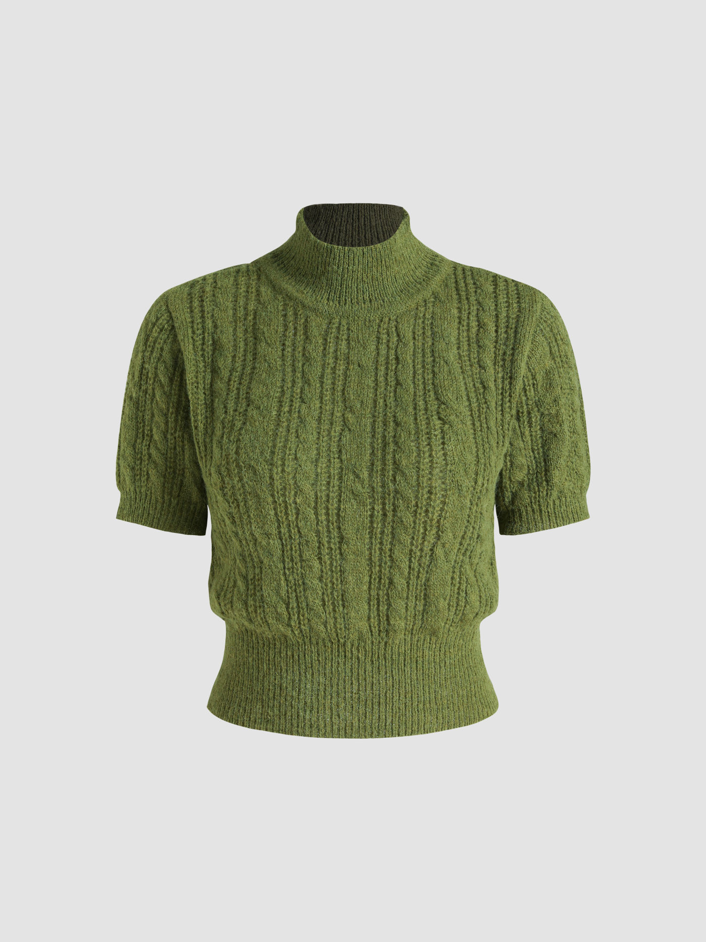 Maglione a collo alto in misto lana
