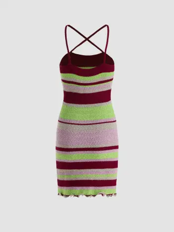 Minikleid mit Streifenmuster