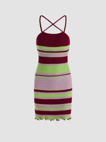 Minikleid mit Streifenmuster