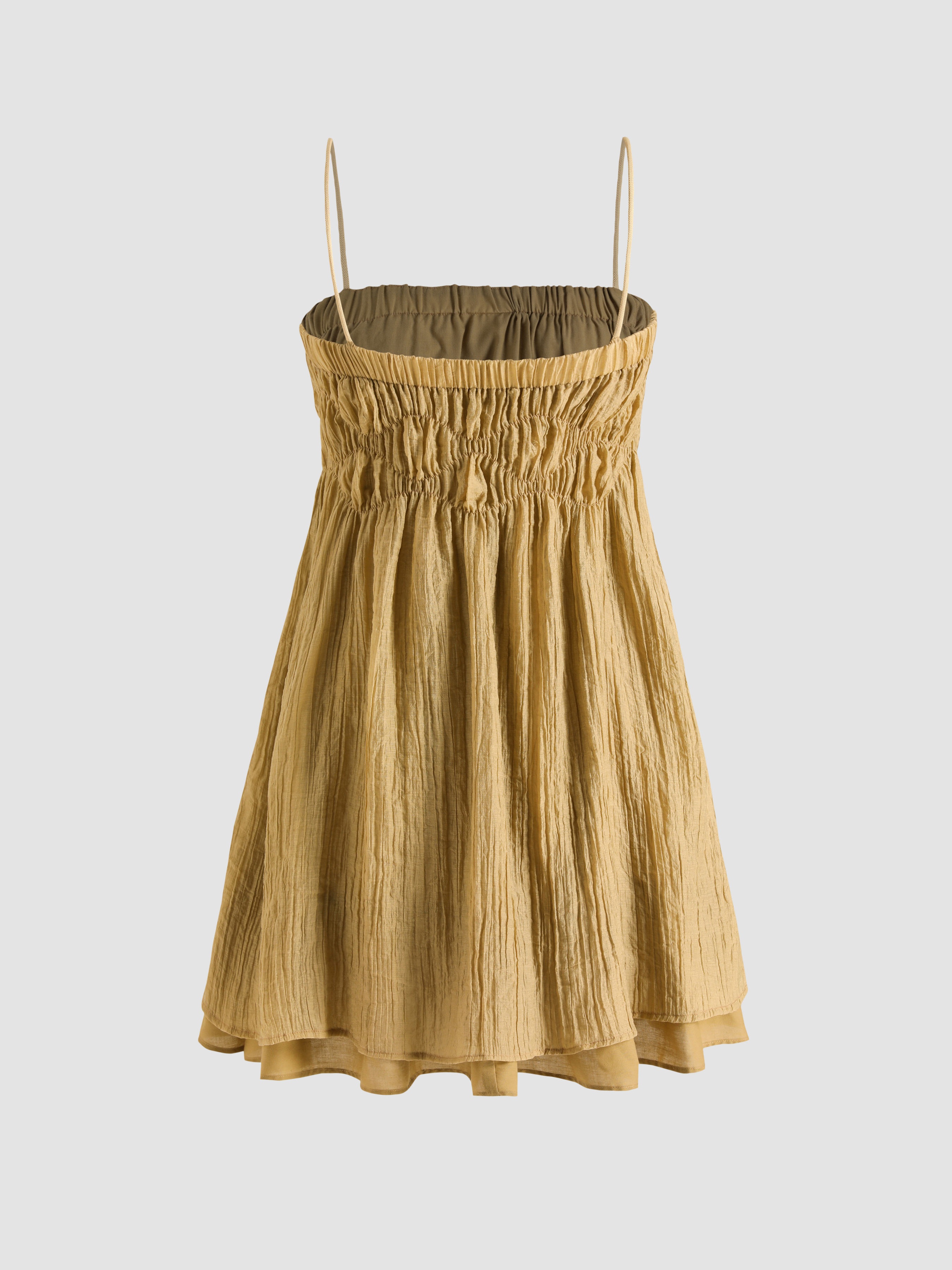 Solid Texture Cami Dress For Vacation