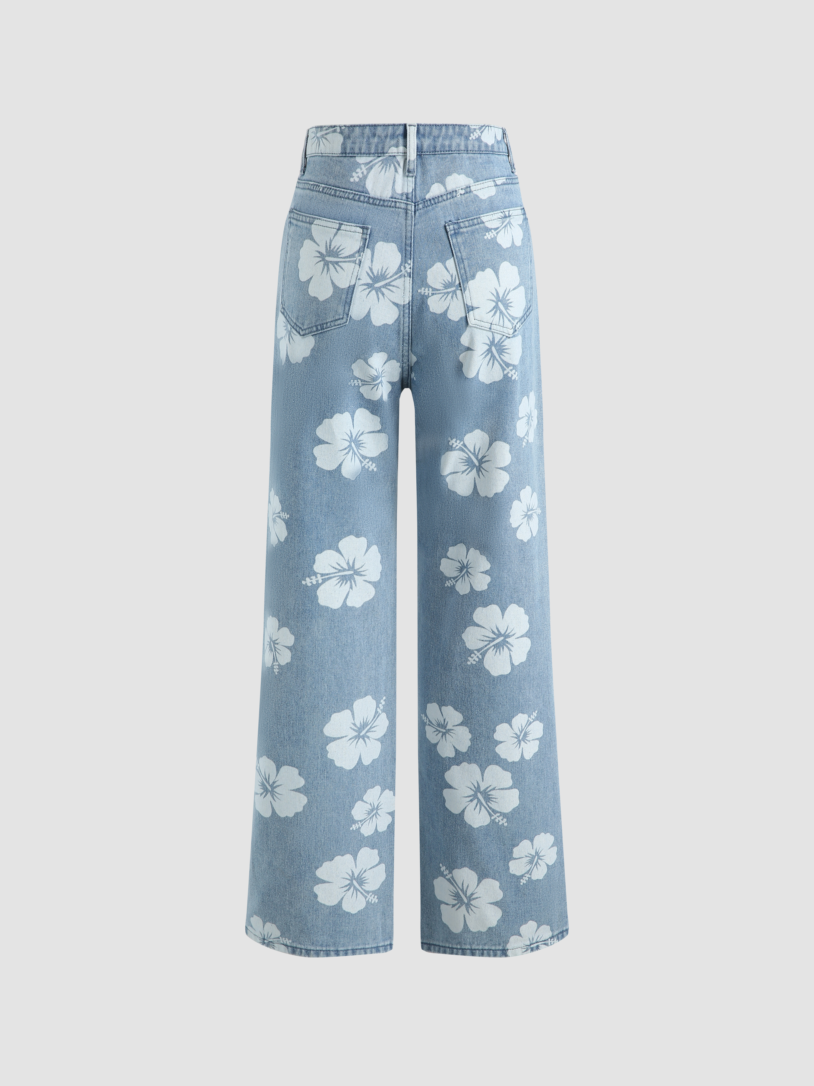 送料関税込 【DND4DES】 Floral Print Denim Pants Floral Pants Denim 【DND4DES】 Print 送料関税込