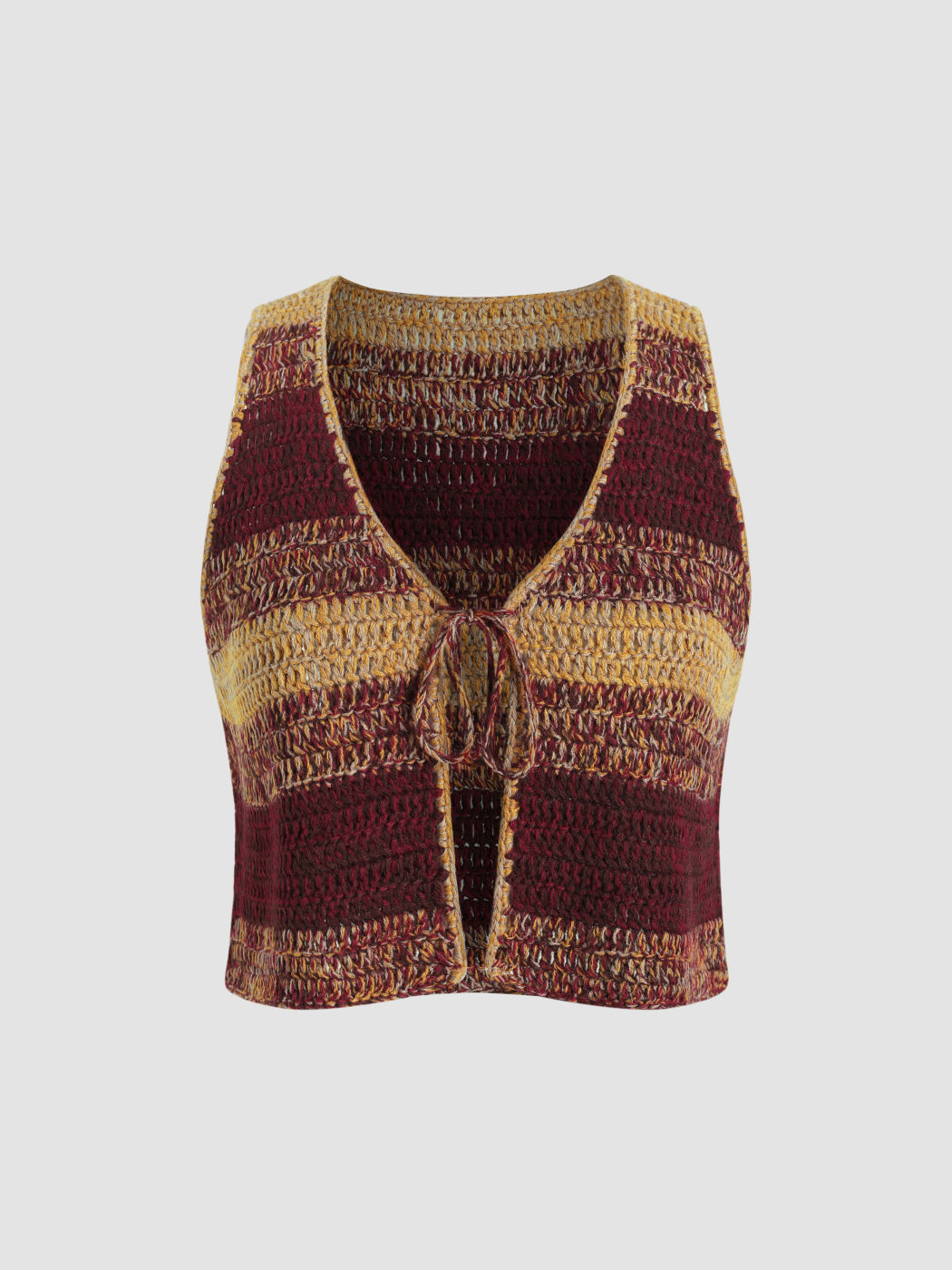 Strick-Tanktop mit Retro-Streifen