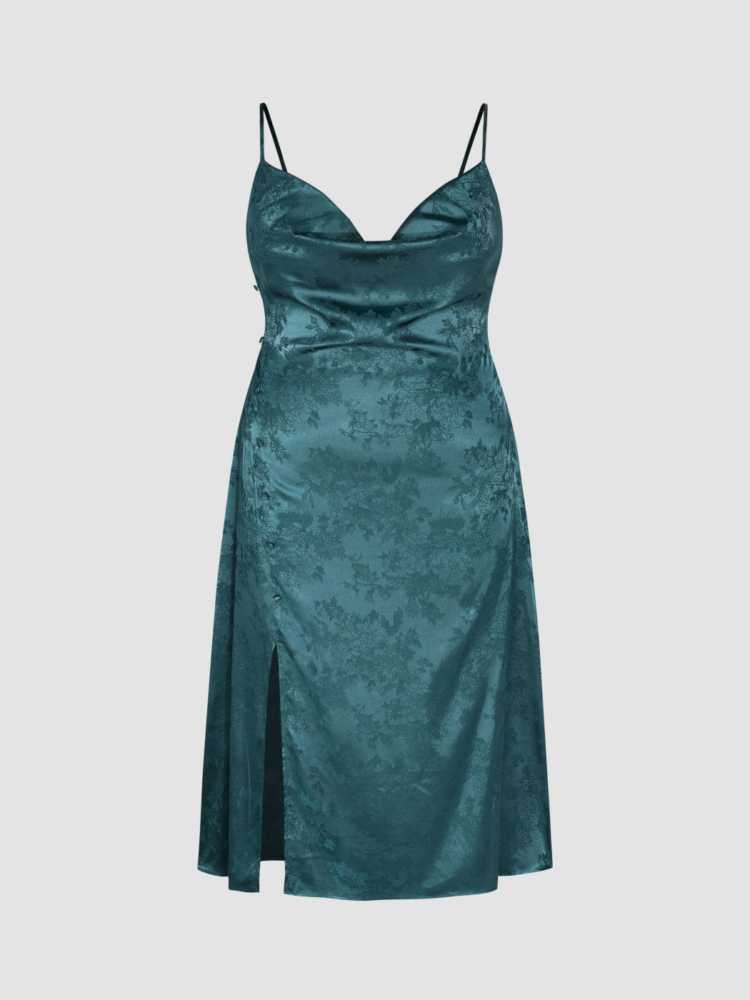 Jacquard-Midikleid mit Blumenmuster Kurve & Plus