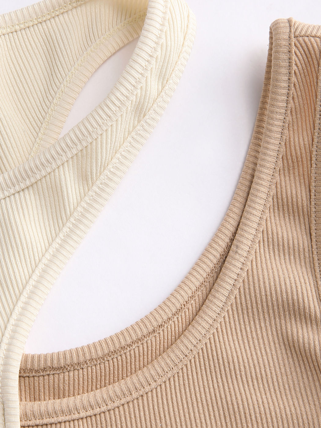 Patchy Rib Cut Out Crop Top