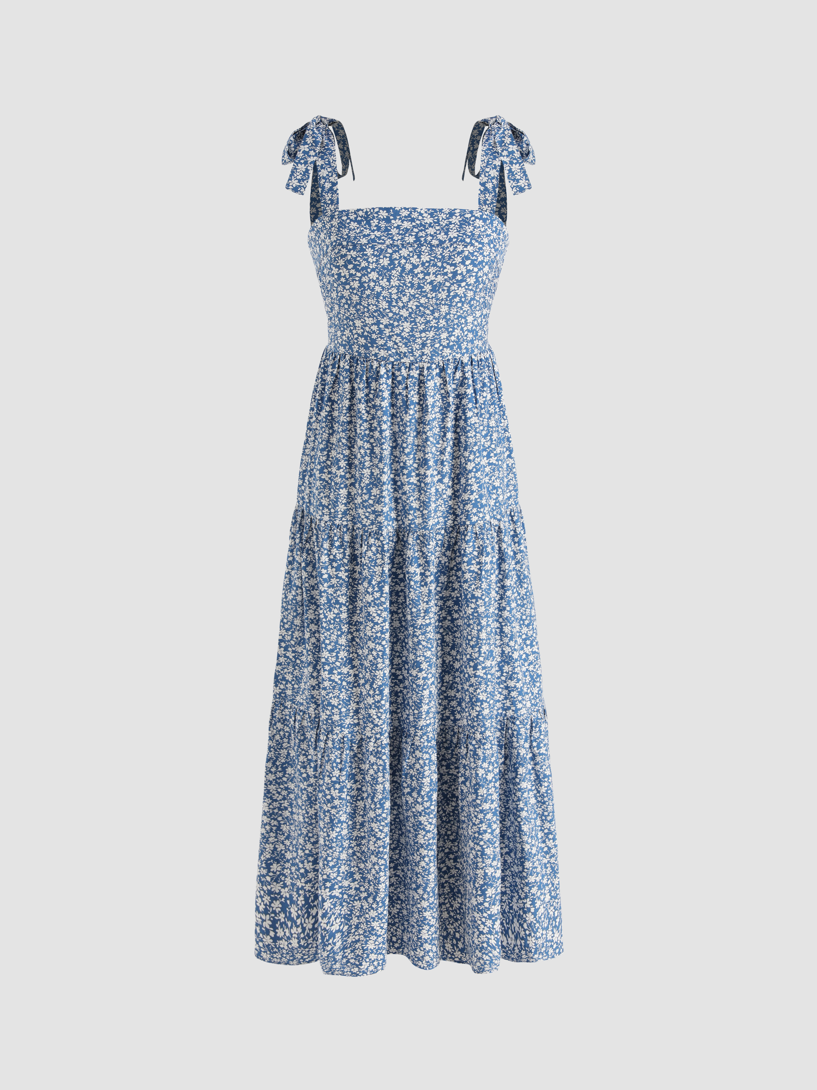 Floral Print Maxi Dress - Cider