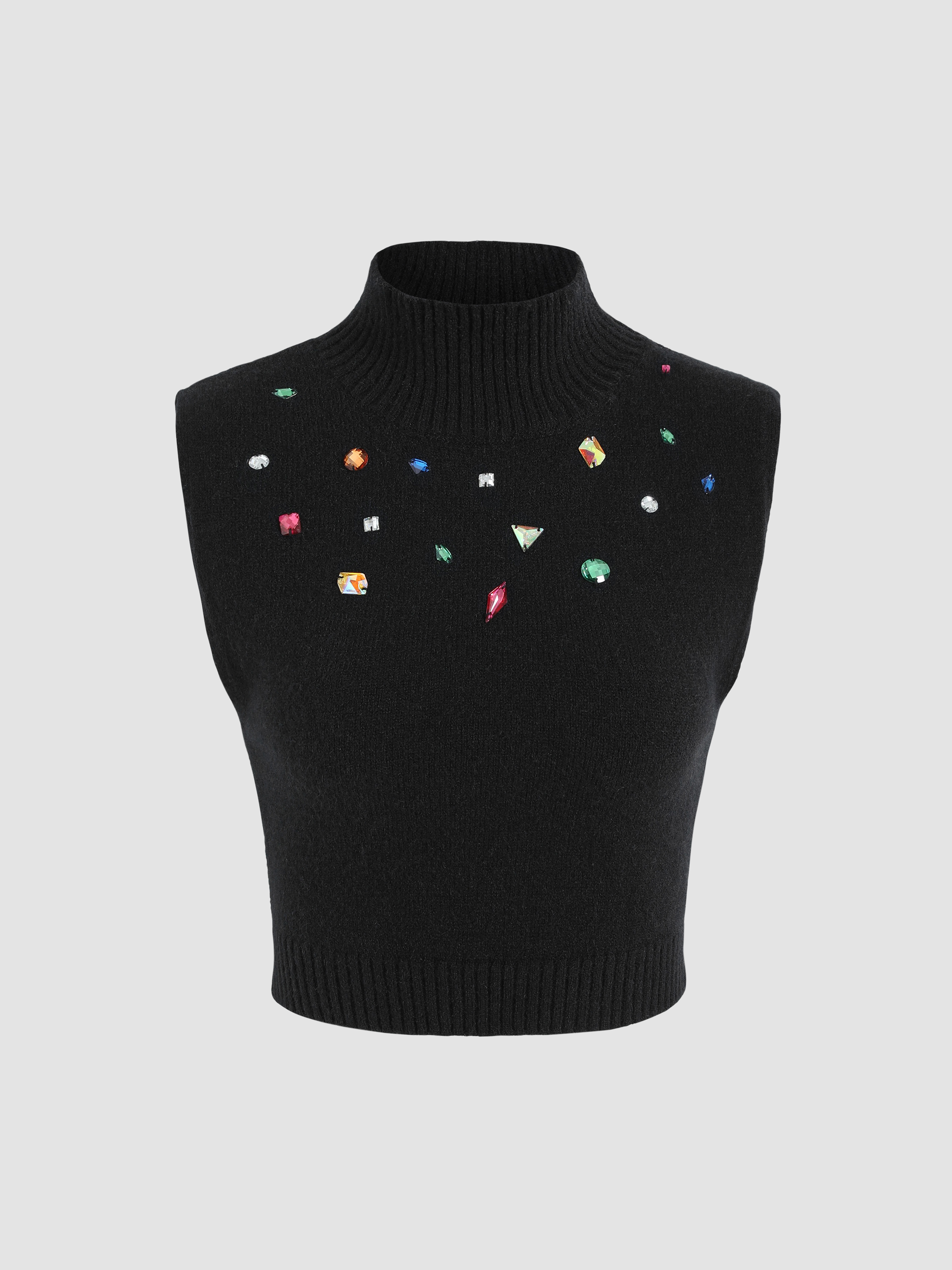 rhinestone-detail-knit-tank-top-for-daily-casual