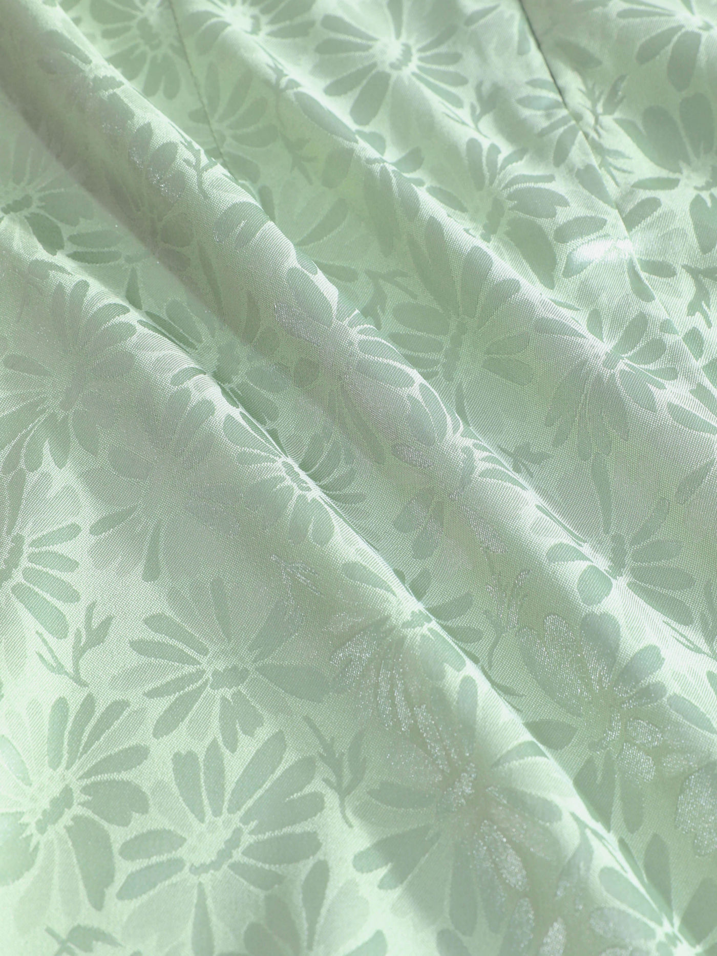 Abito con collo ad anello con spalline annodate in jacquard floreale