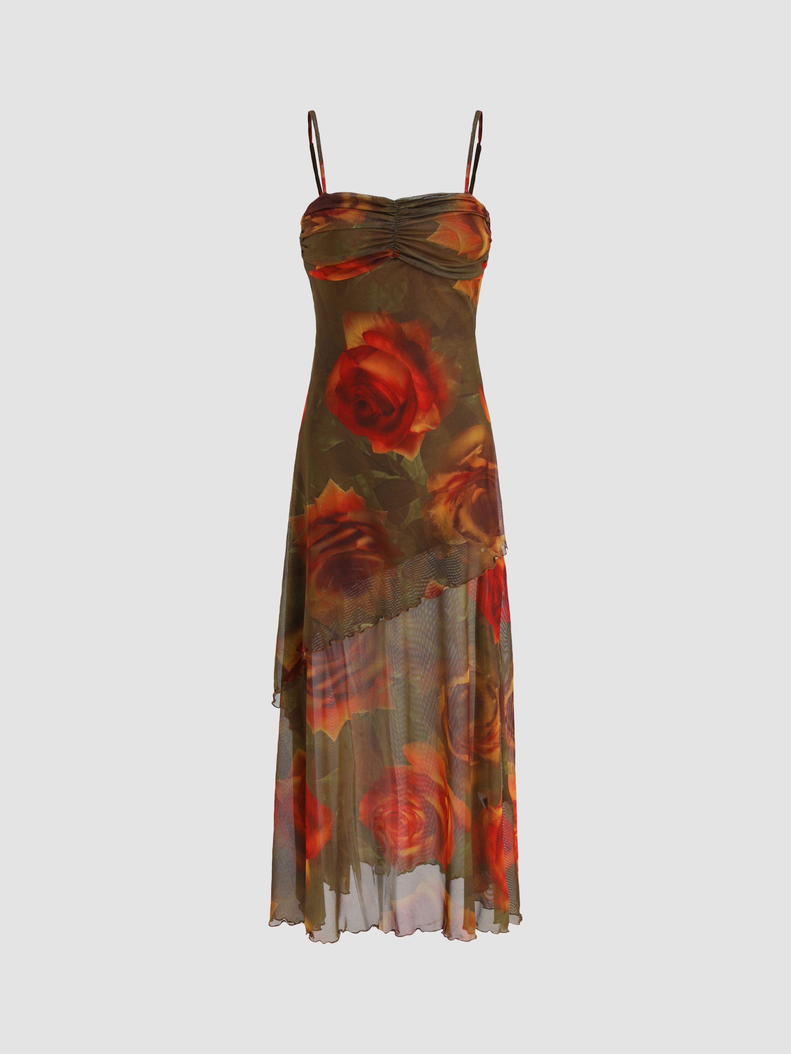 Floral Layered Maxi Dress Cider