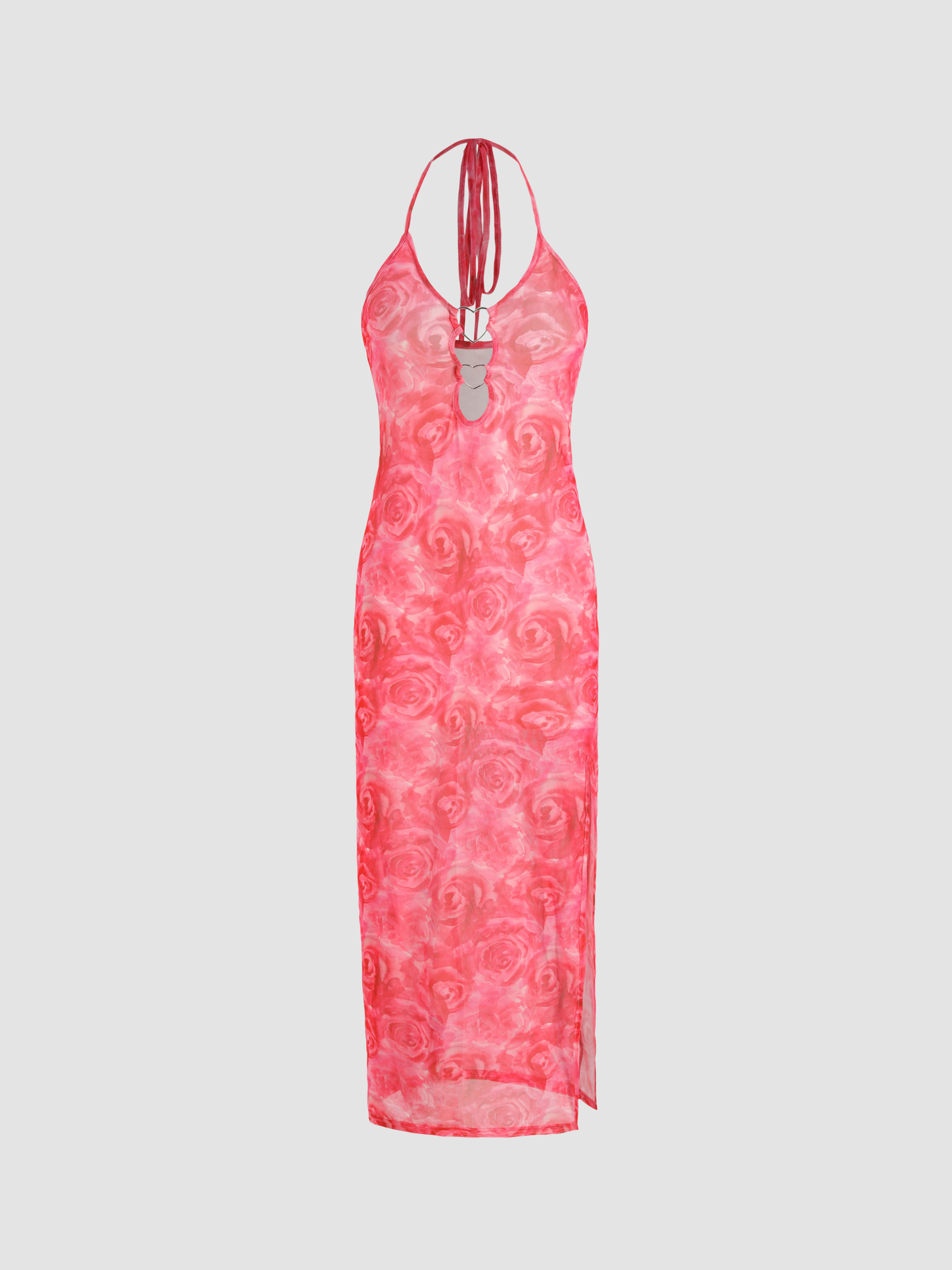 Floral Maxi Mesh Dress Cider