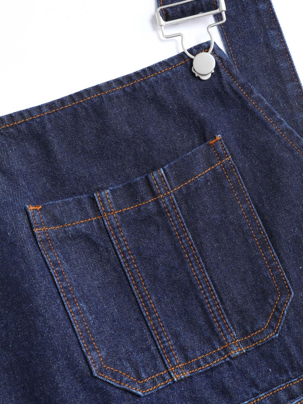  Denim Pinafore Mini Dress