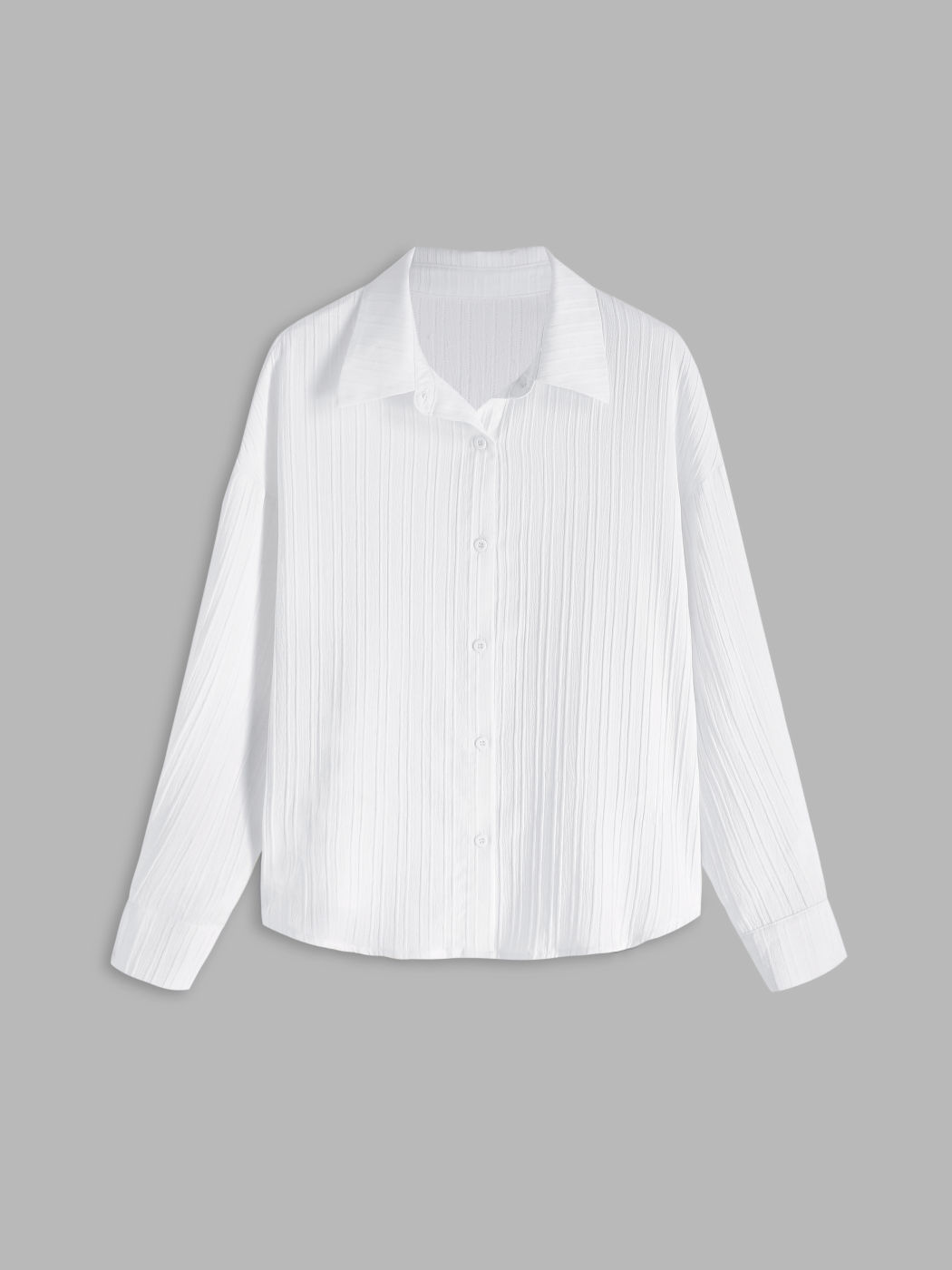 Solid Texture Long Sleeve Shirt