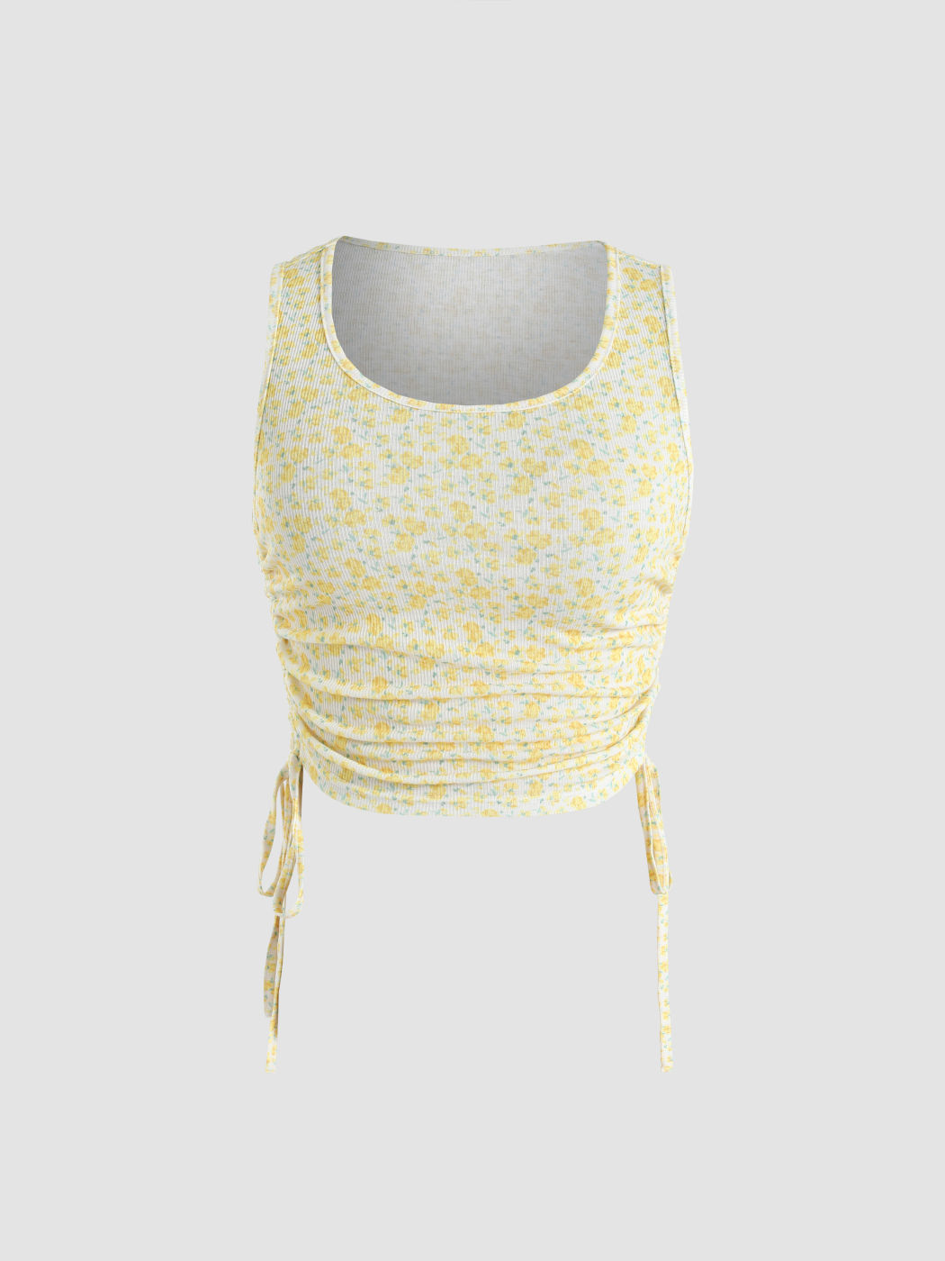 Tanktop mit Blumenkordelzug