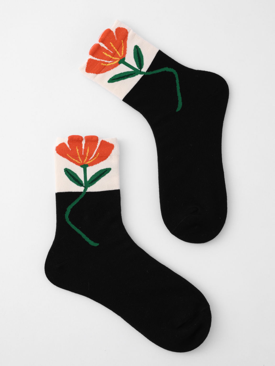 Flower Pattern Socks For Daily Casual Picnic