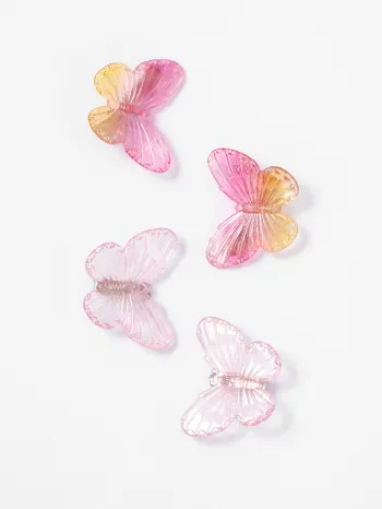 4pcs Butterfly Design Hair Claw