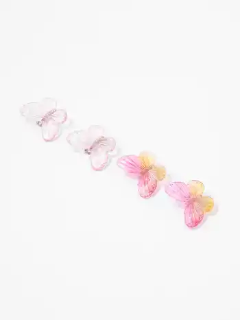 4pcs Butterfly Design Hair Claw